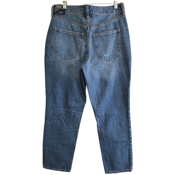 NWT J. Crew Premium Edition High Rise Straight Jeans Rigid Denim 27 Button Fly - Picture 4 of 10
